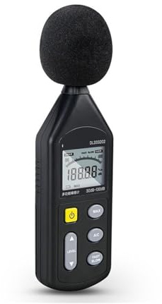Decibelmätare, Digital ljudnivåmätare Brus Decibelmätare LCD-färgskärmsområde från 30-130dB USB-dataanslutning