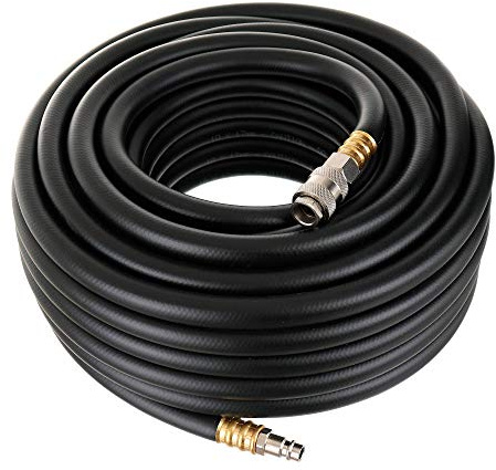 TC TECHNIC Tuyau à Air Comprimé - Tuyau Pneumatique - Fabriqué en Caoutchouc - Pour Les Outils Pneumatiques - Résistant - Longuer 20 m, Pression 20/60 bar - Diamètre 10/17 mm