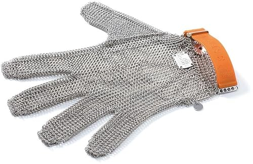 triangle SA 0105XL Kettenhandschuh Größe XL Handschutz Austernhandschuh Schnitzschutzhandschuh Austern Professionelle Qualität aus Edelstahl