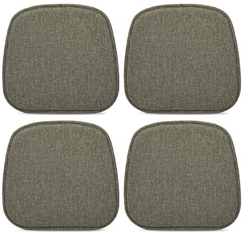 TANYOO 4er Set Stuhlkissen 40x38 cm Sitzkissen Stuhl mit Samtbezug Rutschfestes Waschbares Sitzauflage für Stühle im Büro Outdoor Indoor Garten 40x38cm (Kaffeebraun)