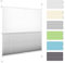 Allesin Plissee ohne Bohren Verdunkelung (Day and Night), Weiß-Grau 40x120cm Thermo Plissee 100% Verdunkelnd & lichtundurchlässig Jalousie, Doppel-Plissee farbig zum Klemmen fürs Fenster & Tür