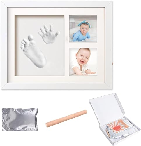 LTHERMELK Baby Handabdruck und Fußabdruck Set,Personalisiertes Gipsabdruck Set,Baby Abdruckset,Set Gipsabdruck Baby,Geeignet für Anfänger Eltern Geschenke, ein Jahr Geschenke