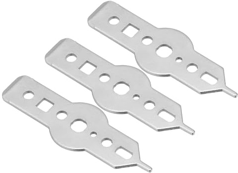 PATIKIL Dart Wrench Tool, 3Pcs Dart Shaft Tightener & Tip Adjuster Multi-Purpose Dart Tool Accessories for Steel and Soft Tips, Silver Tone