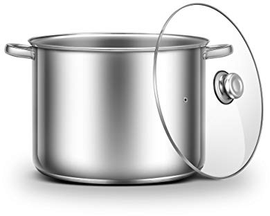 Ribelli Kochtopf Topf für ca. 20L - als Gulaschkessel, Suppentopf, Spargeltopf oder Soßentopf Geeignet - Praktischer Küchentopf für viele Herdarten außer Induktion