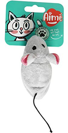 Amado | Juguete para Gato Interior | Peluche para Gato 2 en 1 Reversible | en Forma de ratón o pájaro | Juguete Interactivo para Gatos