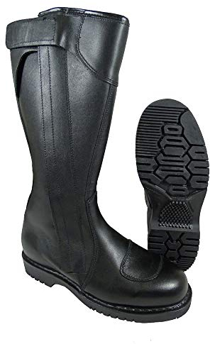 Generisch Original Bundeswehr Feldjäger Eskortenstiefel BW Motorrad Leder Stiefel, Größe:43
