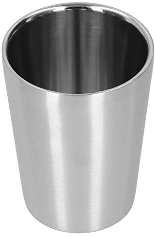 Duokon Bicchiere da birra in acciaio inossidabile 304 da 260 ml, Bicchiere da birra a doppio strato, Bicchiere per sala da pranzo e cucina