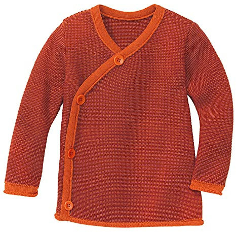 Disana Giacca Melange per neonati e bambini – 100% lana merino biologica – traspirante, calda e morbida, unisex, taglia 50 – 104 – sostenibile & equo – con chiusura avvolgente, made in Germany, 62/68
