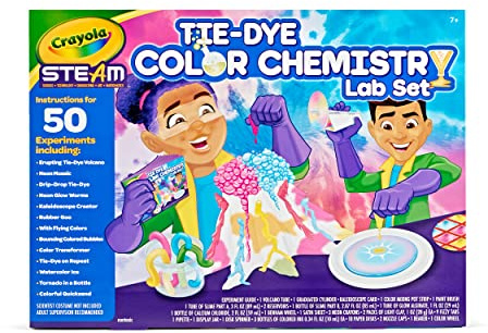 Crayola Tie Dye Color Chemistry Set for Kids, STEAM/STEM Activities, Educational Toy, Ages 7, 8, 9, 10
