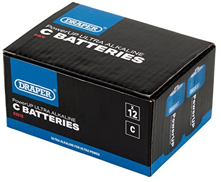 Draper PowerUP 03978 Lot de 12 Piles alcalines C