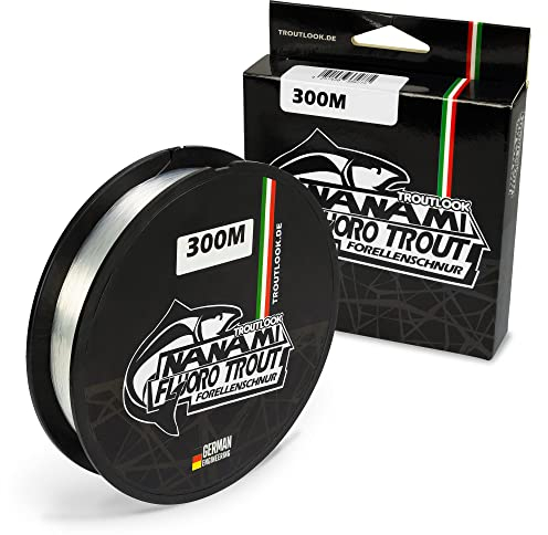Nanami Fluoro Trout | Transparente Forellenschnur | 300m Angelschnur | Made in Europe (0.20mm - 6.3Kg)