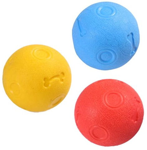 Fayemint 3 Stücke Wurfball Hund, Unzerstörbar Hundebälle, Hundespielzeugball Trainingsbälle, für Apportieren, Fangen, Werfen, Ball für Hunde