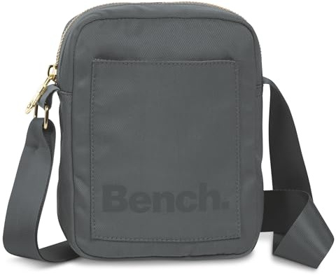 Bench City Girls Damen und Herren Mini Bag Umhängetasche Tasche Handtasche Schultertasche Crossbody-Tasche, graublau, 19 x 14 x 5 cm