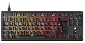 Corsair K70 Core TKL RGB Mechanische Gaming-Tastatur, ohne Schlüssel, MLX Red v2, vorgeschmiert, doppelte Geräuschdämpfung, ABS-Schlüsselkappen, AZERTY-FR, Schwarz