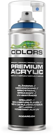 COLORS Premium Acrylic Sprühfarbe 400ml – Hochdeckender Sprühlack für Innen & Außen, Spraydose für DIY-Projekte - RAL 5017 - Verkehrsblau Glanz