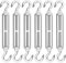 6pcs M5 Tensor Gancho de Acero Inoxidable 304 y Tensor de Gancho y Gancho, Tensor Cable de Alambre de Tensión de la Cuerda Ajustable, Accesorios para Cuerda Cable Toldos Rope y Tendederos