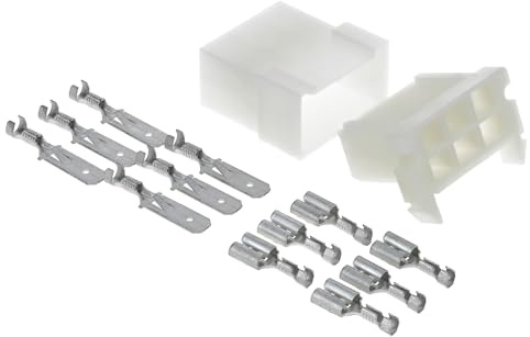 KALI-2506 Fastin-Faston Set 6-polig Flachsteckhülse I Flachstecker 0,75-1,5mm² und passende Gehäuse
