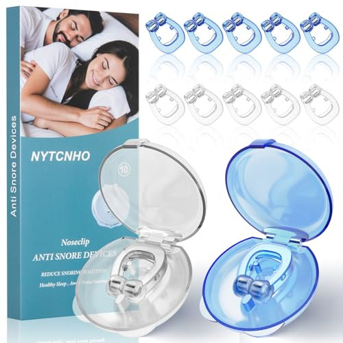 NYTCNHO Magnetic Anti Snore Nose Clip,Silicone Stop Snoring Solution,Anti Snoring Devices Reusable Sleep Aid, Snore Stopper Clips for Snoring,Nasal Snore Clip for Better Sleep ﻿