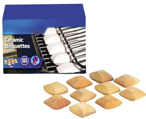 Briquetas cerámicas (40 Unidades) - Alta Resistencia, Durabilidad, Uso en Estufas y chimeneas para Mantener el Calor y Reducir el Consumo energético.