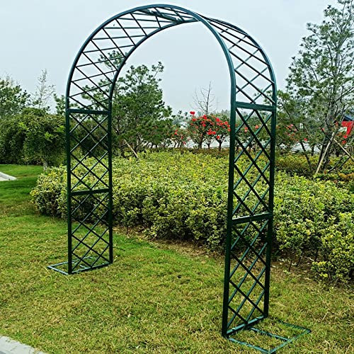 Sweet taize Arco de jardín galvanizado Resistente con Estructura de Enrejado Independiente, Ideal para Plantas trepadoras, Rosas y decoración para Bodas. 1,5 m de Ancho x 2,3 m de Alto (Verde).
