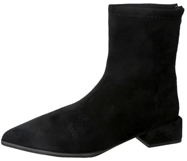 Generisch Botines cortos para mujer con cremallera y caña corta, cómodos, zapatos de tacón retro, botines modernos, elegantes y cotidianos, botines retro, Negro , 38.5 EU