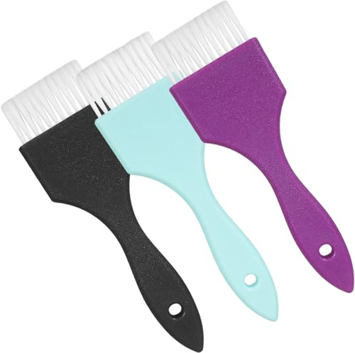 VILLFUL Applicatore per Tinta Chioma 3 Pezzi Setole in Nylon e Corpo ABS per Trattamento e Colorazione Capelli per Utilizzo Domestico e Fai da Te