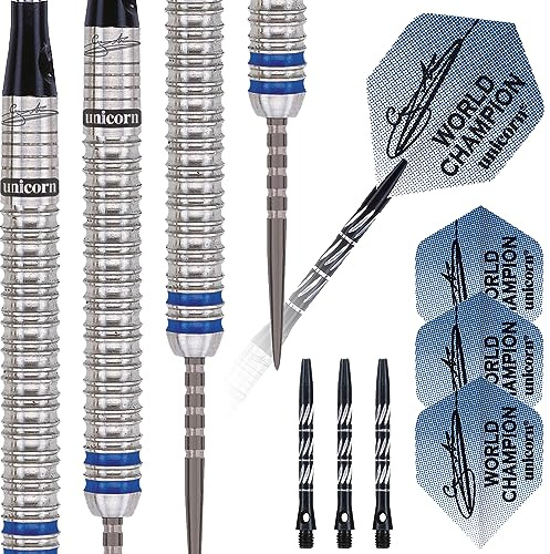Unicorn Darts Gary Anderson Champ Dardos, Unisex Adulto, Dardos, 27443.0, Azul, 25 g