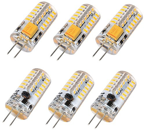 WELITESIM 6pcs G4 LED Bulbs JC Type Bi-Pin Light 3W 12V Warm White 3000K T3 Halogen Bulb Replacement G4 Bulb for Outdoor Lighting Deck Stair Step Path Paver Lights Landscape Bulbs (6Pack).