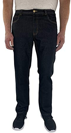 Marina del Rey Jeans pour Homme 5 Poches Comfort FIT 60, 62, 64, 66, 68, 70, XL, XXL, 3XL, 4XL, 5XL, 6XL, Grandes Tailles, Grande Taille et Grande Taille - Noir - 64