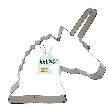 Scrapcooking 1982 Moule-Découpoir Xxl Licorne, Acier Inoxydable, Inox, 30 x 16,5 x 5 cm