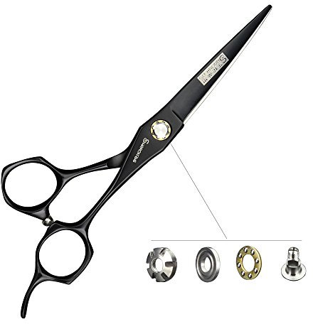 Nero forbici professionali da parrucchiere forbici per capelli pura Handmade 6 pollici