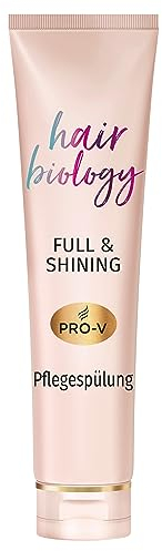 Hair Biology Full & Shining Pflegespülung, Für Feines Oder Dünner Werdendes Und Coloriertes Haar, Conditioner, Haarpflege, Mit Lotusblume, Conditioner Ohne Farbstoffe, Feines Haar, Dünnes Haar, 160ml
