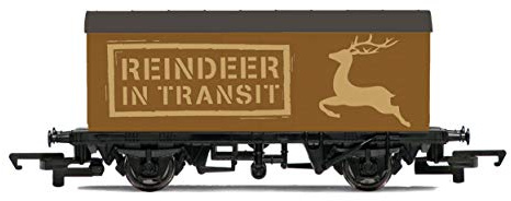 Hornby Wagons - R60053 Santa's Reindeer Wagon - Train Toy, 00 Gauge Wagons & Freight for Train Set, Models for Adults - 1:76 Scale Model Gift, Red