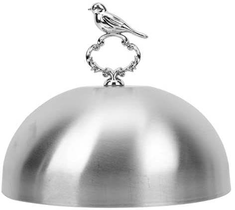Cabilock Campana de acero inoxidable para fundir alimentos con tapa Teppanyaki para hamburguesas, queso, hamburguesas, alimentos, cubierta para carne, queso, hamburguesas, comida