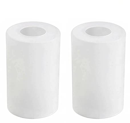 Frosted Glass Replacement Lamp Shade, 2 Pack Glass Cylinder Lamp Shade Light Fixture for Pendant Light 10 cm x 16.5 cm