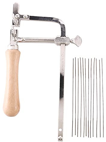 Puooifrty Scie Professionnelle Ajustable Arc Bois Manche de Cadre de Scie Outils de Main Cadre de Scie Bijoutier