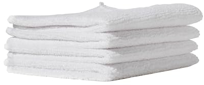 Pack Furniture Clinic de 4 paños de Microfibra – sin Pelusa - Paños de Limpieza Blancos - Reutilizables y Lavables