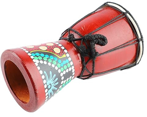 Tambour africain 5 pouces en bois djembe instrument à percussion nette sonore pour enfants adultes