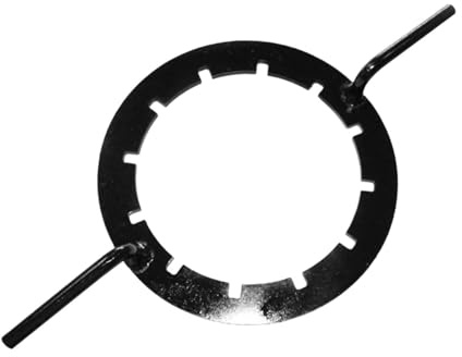 Jiuvaso Clé pour Couvercle de Cuve, Clé pour Conteneur IBC, Outil de Dévissage Instrument de Serrage, Levier en Acier Portable et Facile à Manier, pour Ateliers, Entrepôts et Maintenance, Rond