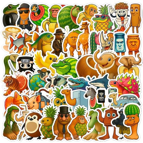 SSKHE Adesivi Italian Brainrot 100PCS Tralalero Tralala Adesivi Meme per Computer Portatile in Vinile Impermeabile Bottiglia d’Acqua Skateboard Adesivo per Bambini Ricompense Sacchetti Festa Regalo