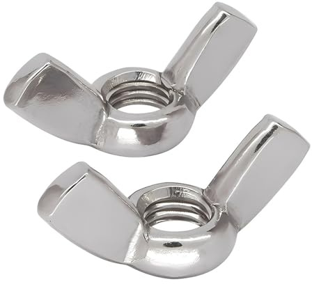 KINDOYO Écrou Papillon M12 en Acier Inoxydable - écrous à oreilles Écrous à Ailettes pour Outils de Bricolage, réparation à domicile, les produits artisanaux extérieurs 5 Pièces Ecrou Papillon