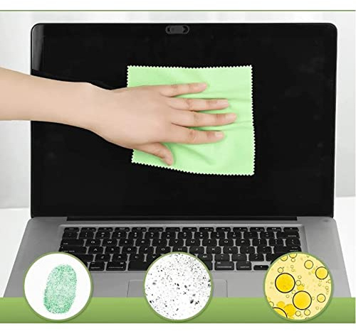 ZAWELIYO Lot de 100 Chiffons de Nettoyage pour Lunettes en Microfibre de qualité Supérieure, épais et Colorés, pour Polir et Nettoyer Les Lunettes pour Les écrans, 13 X 13 Cm, pour Effet D'essuyage