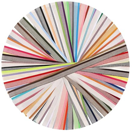 48 Fascette per Rilegatura di Libri, 30x1,4 cm in Poliestere e Cotone per Principianti Riparazione e Decorazione di Libri Fai Da Te (48 Colori)
