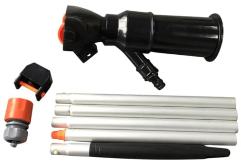 Alasum Limpiador de Piscinas Tipo Inyección al Vacío Dispositivo de Limpieza Especial para Piscinas Portátil Plástico y Metal Naranja Fuerte Succión