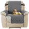 H.Versailtex Recliner Slipcovers, Reversible Soft Cover with 2 Elastic Straps, Water Resistant Chair Cover Protector, Seat Width Up to 22 Prevent Stains/Spills Protector (Recliner, Grey/Beige)