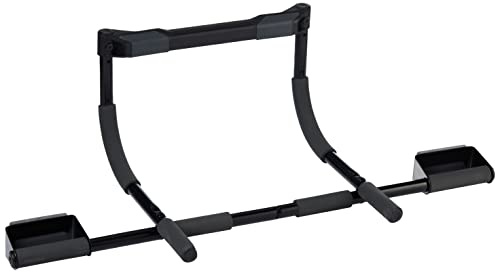 Harbinger Multi-Gym Pro Portables Fitnesssystem-Vielseitig Für Klimmzüge, Sit-Ups, Liegestütze Und Dips, Patentierter Türrahmenschutz, Verstellbar, Perfekt Für Zuhause,Einheitsgröße,Schwarz