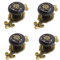 Poignée Ronde Rétro en Alliage de Zinc Poignées Rondes de Boutons de Meubles Porcelaine Céramique Bouton de Porte Céramique Crème avec Vis Accessoires pour Tiroir,Armoire,Chambre 4 pièces (Noir)