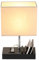 Briever USB Bedside Table Lamp, Desk Lamp with 3 USB Charging Ports and Phone Charge Dock, Black Wood Charging Station and Organizer, Perfect Light for Bedroom, Guest Room, Living Room, Office