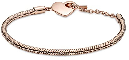 Pandora Armband Moments Gravierbares Herz T-Verschluss 14k rosévergoldet 589285C00 20 cm