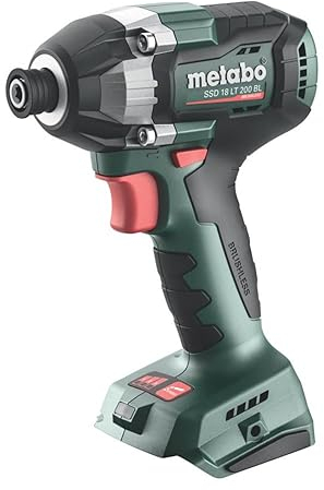 metabo Akku-Schlagschrauber SSD 18 LT 200 BL - 18 V, 200 Nm Drehmoment, 1/4 Sechskant, 3 Drehzahlstufen - Brushless Motor, LED-Licht, kompakt & leistungsstark - Ohne Akku & Ladegerät